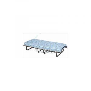 Lit Pliant avec Matelas 10 cm Épais, Lit Pliant d'Appoint 90 x 200cm sur roulettes avec Structure Stable pour Maison, Bureau et Camping, Fabriqué en