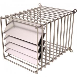 De Dietrich - jamais utilise] Grille de Protection DY865 pour Terminal de Chaudière Ø80/125mm 205x205mm en Inox Noire - 100005002