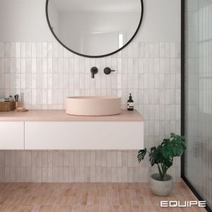 Carrelage mural fa&iuml;ence effet zellige COCO 15x5 cm Blanc - Brillant / Poli - bo&icirc;te de 0.50 m2