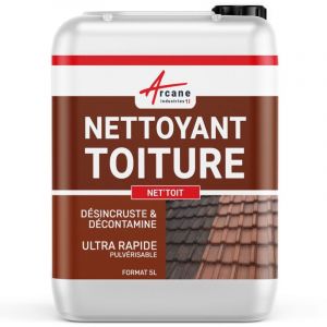 Arcane Industries - Nettoyant flash pour toiture, tuile, béton, ardoise, terre, cuite, action, ultra, rapide - 5 l