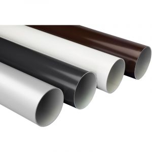 Paquet d'&eacute;conomies sur le tuyau de descente - 75mm, plastique robuste PVC-U - RainWay 90: gris, 10 m&egrave;tre / 5 St&uuml;ck