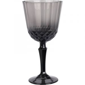 Excellent Houseware - Verre &agrave; vin en verre gris, 310 ml