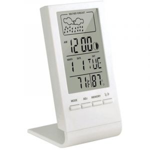 Station m&eacute;t&eacute;o sans Fil, Thermom&egrave;tre Hygrom&egrave;tre Barom&egrave;tre Int&eacute;rieur Ext&eacute;rieur, Horloge Num&eacute;rique R&eacute;veil avec capteur ext&eacute;rieur Affichage Heure Date