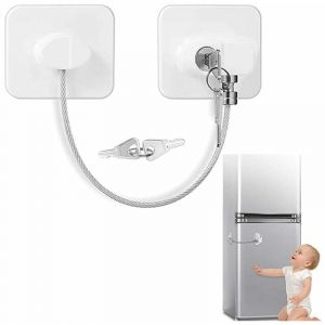 Serrure Frigo pour Enfants,Serrures de Sécurité pour Enfants,Bloque Verrou Porte Réfrigérateur Cabinet Fenêtre,adhésif 3M,Entrebailleur Fenetre pvc