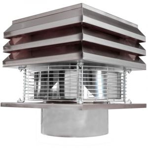 Gemi Elettronica - Extracteur De Fumée Pour Conduit Rond 25 cm D'Acier Pour Cheminée Ventilateur De Radial Chapeau