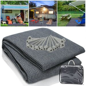 EINFEBEN 3 x 4 m Tapis de tente camping Tapis de sol pour caravane Tapis d'auvent de Camping