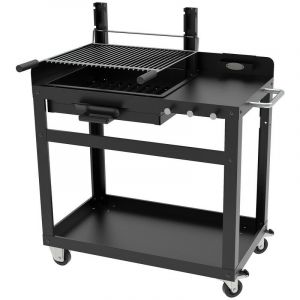 Barbecue de jardin IMOR&reg; avec trolley pour charbon de bois et/ou bois, AVILA