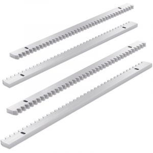 Wolketon 4X 50 cm M&egrave;tre de cr&eacute;maill&egrave;re suppl&eacute;mentaire pour portail coulissant Cr&eacute;maill&egrave;res Op&eacute;rateur Fer 2 m&egrave;tres de long ensemble 10mm universel