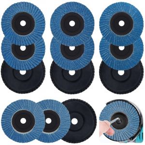 12 Pi&egrave;ces Disque &agrave; Lamelles, Disque a Lamelles 75mm, Disque Lamelle Grain 40/60/80/120, Disque &agrave; Lamelle Meuleuse pour Enlever Ebavure, Polissage,