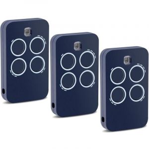 Lot de 3 T&eacute;l&eacute;commande 433.92Mhz 4 Canaux Compatible avec Genius Echo TX4 433 RC, Echo TX2 433 RC, TE443H Bravo