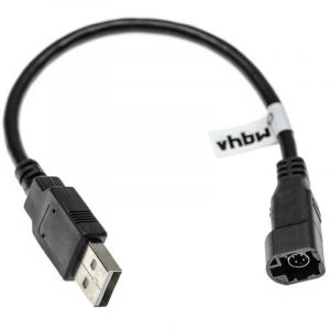 Adaptateur pour autoradio compatible avec vw Touran 5T (2015+), Touran gp (2006+) autos, v&eacute;hicules - 4 broches avec prise usb - Vhbw