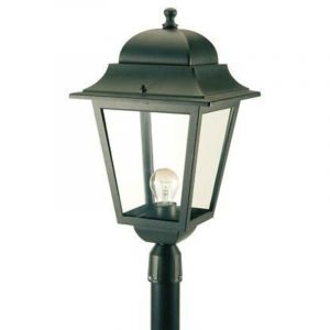 Lanterne t&Ecirc;te/poteau maxi carr&Eacute;e e27 connexion en aluminium moul&Eacute; sous pression couleur noir 872/06