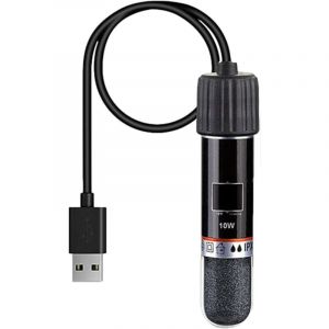 Chauffage d'aquarium USB 10W - Mini serre chauffante avec thermostat - Chauffage tortue d'aquarium pour petits aquariums - Pour eau sal&eacute;e et eau douce