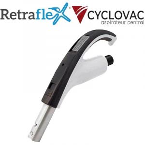 Atepac &ndash; Poign&eacute;e Retraflex compl&egrave;te &ndash; Flexible pour aspiration centralis&eacute;e &ndash; Ergonomique avec rotation 360&deg; &ndash; Bouton d&eacute;marrage centrale aspiration