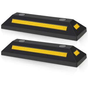 2X Butée de parking Aide au stationnement Aide au stationnement Réflecteur Caoutchouc dur ébonite Voiture - Einfeben