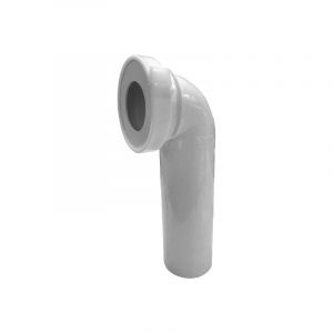 Siamp - Pipe wc coudée 90 degré mâle diamètre 100 pour bâti-support avec serre joint