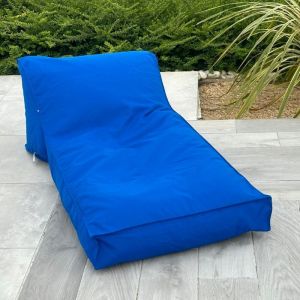 Matelas bain de soleil en microbille Bleu Roi 160x65 cm