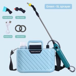 Sjlerst - 3.7V 5L Petit pulvérisateur électrique à épaulement carré avec buse réglable, 3.8W Rallonge rétractable gratuite, pulvérisateur de