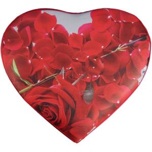 Pouf Bo&icirc;te Porte-objets Pouf Chaussettes En Forme De C&oelig;ur En &eacute;couvillons Roses