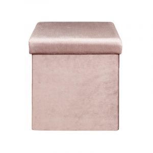Paris Prix - Pouf & Coffre de Rangement 'Giulia' 38cm Rose