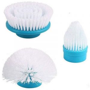 T&ecirc;tes de brosse de rechange pour &eacute;purateur Hurricane Spin Scrubber avec ensemble multifonction de 3 (plat, d&ocirc;me, coin) et adaptateur
