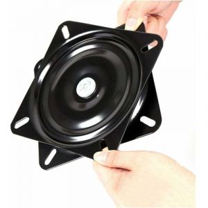 Roulement Carr&eacute;e De Plateau Tournant, 16cm, Base Pivotant, pour Les Meubles Sofa TV Et Tabouret De Bar, Noir