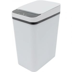 Poubelle automatique intelligente avec d&eacute;tecteur de mouvement pour cuisine et bureau, Capacit&eacute; de 8-9 l, Gris