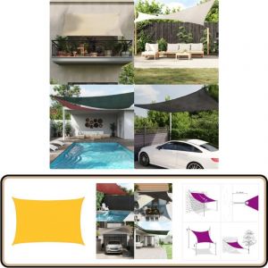 Vidaxl - Voile d'ombrage 160 g/m² rectangulaire jaune 4x6 m pehd - Voile D'ombrage - Parasol - Ombre - Abri Solaire - Jardin