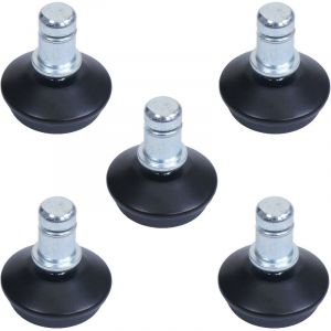 HHG - jamais utilisé] Lot de 5 patins de sol 914 au lieu de roulettes - pied fixe pour chaise de bureau/de salle à manger, patins de pied, ø 11mm,