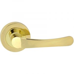 DOMINO Poign&eacute;e de porte NOVA R M1 Poign&eacute;e Sans rosace Laiton brillant