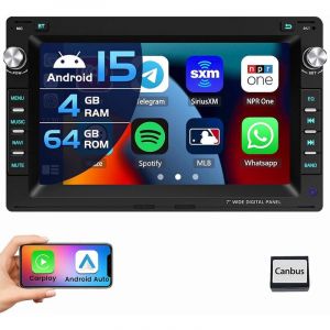 Autoradio Android 15 Carplay pour VW Polo 9N Golf 4 Passat B5 T5 SHARAN 1 JETTA 4+64G
