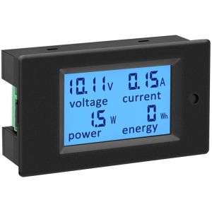 Compteur d'alimentation dc 6.5-100V 100A Multimètre numérique Affichage lcd Tension Courant Moniteur d'énergie 12V 24V 36V 48V 60V 72V Voltmètre de