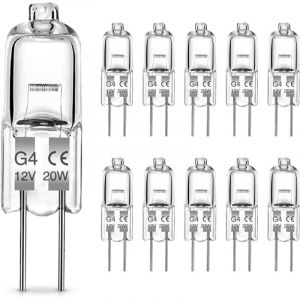 Ampoules Halog&egrave;nes G4, 20W Ampoule G4, Lampe de Base &agrave; Broche Halog&egrave;ne 12V, Blanc Chaud 2700K,, 300LM, Lampe Halog&egrave;ne Basse Tension G4, Lampe &agrave;