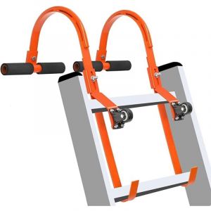 2 pièces Crochet echelle de Toit, Adaptateur de Toit pour Échelle, sExtension de Toit en Acier Robuste, échelle de Toit avec Acier à Roue