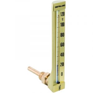 Thermom&egrave;tre industriel &eacute;querre - 15x21 - Grand mod&egrave;le 200mm Sonde long 63mm - de -30 &agrave; 50&deg;C