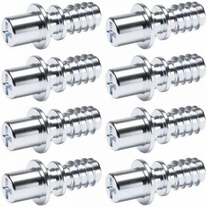 8x Vis EURO en acier zingu&eacute; avec &eacute;paulement pour trou &Oslash;5mm Taquet Meuble Etag&egrave;re Armoire Placard Tige filet&eacute;e Bois Cruciforme