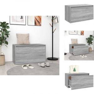 Vidaxl - Banc d'entrée 80x40x45 cm Sonoma gris Bois d'ingénierie - Banc D'entrée - Banc Coffre - Banc Rangement - Banc Salon - Meuble D'entrée