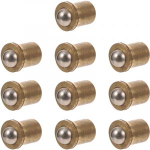 Feiyue - Lot de 10 verrous à pêne dormant pour porte, verrou à ressort à bille, verrou tactile pour meubles, placard, cuivre