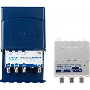 Pr&eacute;amplificateur de m&acirc;t - Mak-300 - Kit TV TNT - 2UHF, 1VHF/FM - 17-32dB r&eacute;glable - 107dBmV