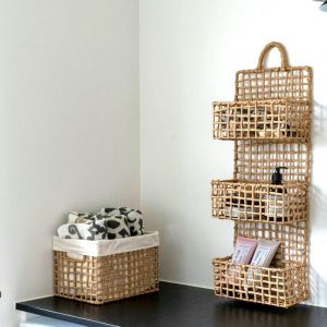 Pier Import - Etag&egrave;re de rangement verticale en fibres naturelles, 3 paniers tallinn