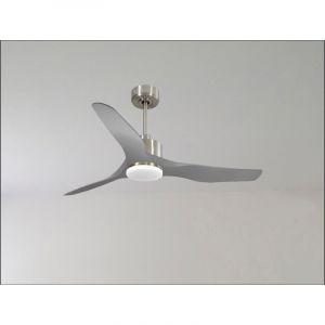 Klassfan - Modulo Slim Ring - Super destratificateur et ventilateur dc 166 cm chrome pales bois clair id&eacute;al 30 &agrave; 60 m&sup2;