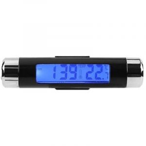 Thermom&egrave;tre d'horloge de voiture, Horloge Voiture de Temp&eacute;rature LCD, Horloge &eacute;lectronique multifonctionnelle pour voiture thermom&egrave;tre r&eacute;tro
