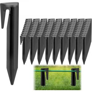 100 Pi&egrave;ces Piquet Fil Robot Tondeuse, Piquets De Fixation pour C&acirc;bles P&eacute;riph&eacute;riques, Crochet pour Robot Tondeuse, Crochet Accessoires pour C&acirc;bles