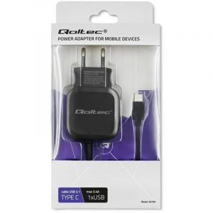 Chargeur usb Qoltec 17 w 50190 + usb Type-C