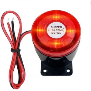 Sirène d'Alarme Extérieure 220V - Système Antivol Maison avec Stroboscopique 120dB, Alerte Sonore et Lumineuse pour Sécurité Domestique