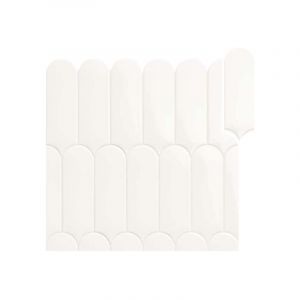 Carrelage mural fa&iuml;ence effet graphique FAN &Eacute;CAILLE 19,5x7,2cm &Eacute;caille 19,5x7,2 cm f7f4ef - - bo&icirc;te de 0.48 m2