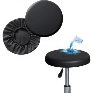 CCYKXA Lot de 2 housses de tabouret rondes imperméables pour tabouret de bar - En polyuréthane - Coussin d'assise pour chaise de bureau - Pour