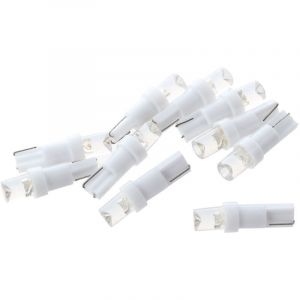 10x T5 W1.2W W3W 1 SMD Tableau de bord LED lampe en forme wedge a l'interieur voiture 12V blanc