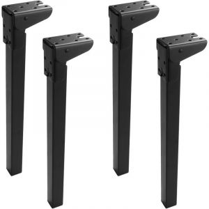 Lot de 4 Pied de Table Rabattable 35 CM, Pied Pliant Table &agrave; 90 Degr&eacute;s, Pieds de Table Basse Pliants Noir pour Table Lit Canap&eacute;