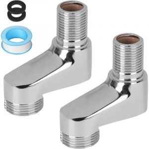 Largeight - jamais UTILISÉ]Lot de 2 S-Raccord G1/2 à G3/4, Raccord Excentré Mitigeur Bain Douche Réglable 75-225mm, Raccord de Tuyau en Laiton